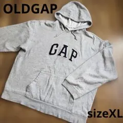 OLDGAP グレー ビッグロゴパーカーゆったりXL