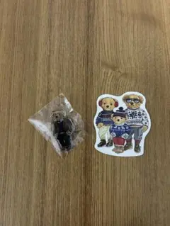 ポロラルフローレン　ノベルティ　ポロベア　ピンバッチ　ステッカー2点セット