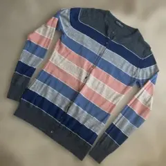 JOHN SMEDLEY ストライプ カーディガン M