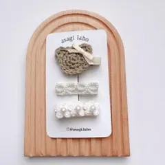 135ベビー　キッズ　ヘアクリップ　ヘアピン　赤ちゃん　asagi labo