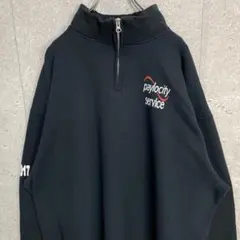 JERZEES 企業ロゴプリント　ハーフジップスウェット　ブラック 2XL