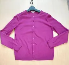 UNIQLO ユニクロ　マゼンダ ピンク　長袖カーディガン　L