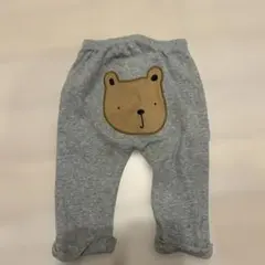 GAPクマの顔刺繍 グレー ベビータイツ 3-6ヶ月