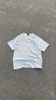 90s Nike グレーTシャツ Mサイズ刺繍ロゴ　激レア