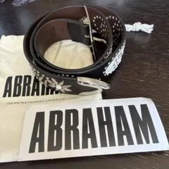 ABRAHAM スタッズベルト ブラック&ピンク - メルカリ