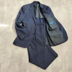 グリーンレーベルリラクシング ビジネススーツ ネイビー ストライプＳ