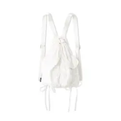 シャーリングリボンリュック （WHT)