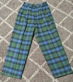 【希少90s】SIE-CIE グリーンチェック カジュアルパンツ