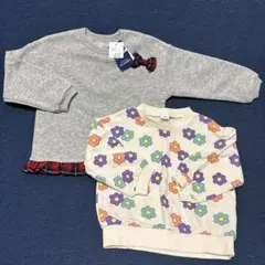 お値下中　トレーナー　セット　花柄トレーナー　フリル付きトレーナー 95 100