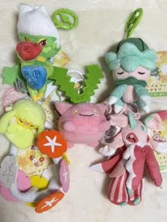 ポケモンセンターみだれざき5点 ハネッコ 香り付マスコット ラランテス