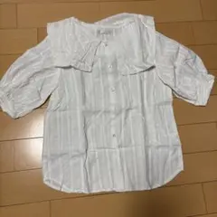 ホワイト セーラー襟 半袖シャツのサムネイル
