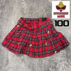 HYSTERIC MINI ✨ ヒスミニ 赤 チェック スカート 100のサムネイル