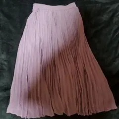 GU プリーツロングスカート ピンク紫 S