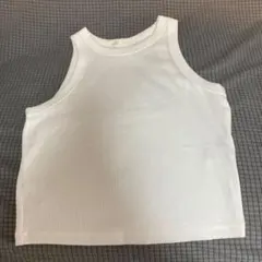 ゆー様専用GU ホワイト アメスリタンクトップ S(カップなし)