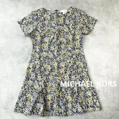 マイケルコース　フローラルプリントフレアミニワンピース　小花柄　美品　1487のサムネイル
