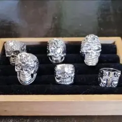 マー坊様専用ページです。　シルバーリング　スカル　６個