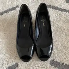 COLE HAAN ブラック オープントゥ ハイヒール