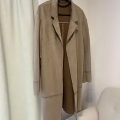 【お値下げ】ZARA ベージュ スエード風 ロングコート