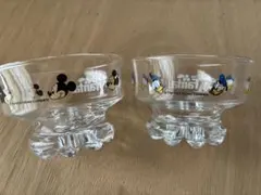 Disney ミッキー ドナルド デザートグラス　椀 2個セット【期間限定出品】