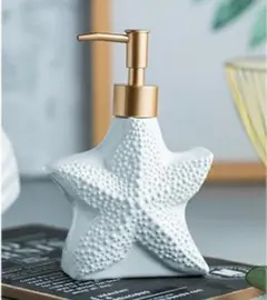 ヒトデ　ディスペンサーボトル 液体 陶器 ハンドソープ　食器用洗剤　シャンプー