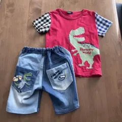 クレードスコープ 恐竜 半袖Tシャツ ハーフパンツ 110cm2点セット