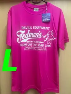 新品 Tedman's Tシャツ ピンク Lサイズ 吸汗速乾のサムネイル