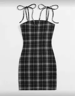 チェック柄　キャミワンピース　grl