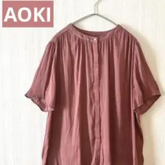 AOKI　アオキ　レディース 半袖 シャツ　ブラウス　М　ビジネスカジュアル