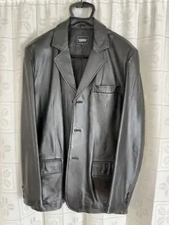 革ラムレザー　ジャケットコート　ブラック　黒