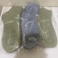 CHARLE シャルレ　編み込みデザイン ソックス 靴下3足セットのサムネイル
