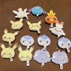 ポケモン ぬいぐるみ・マスコット 14体セット　モンポケ　ポケピースキーホルダー