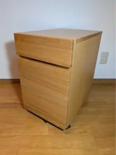 【無印】　デスクキャビネット✳︎タモ材 【廃盤品】 木製デスク キャビネット 上置きセット | 無印良品