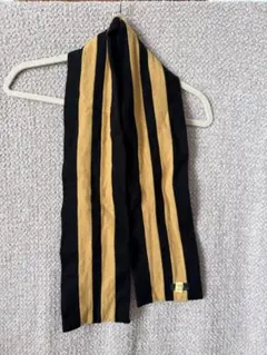 A.P.C. ウール マフラー ストライプ ブラック イエロー