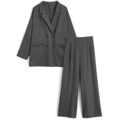 【新品未使用✨️タグ付き✨️】テーラードジャケット×ワイドパンツセットアップ