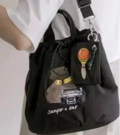 ☆★お値下げ★☆sampo×ear earカピバラショルダー付巾着トートバッグ