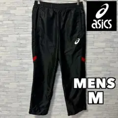美品 asics トレーニングパンツ M 黒/赤