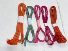 帯締め 5本セット 佐賀錦 平組紐 夏用 手組 着物 着付け 小紋