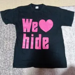 hide Tシャツ We hide ブラック ピンク Mサイズ