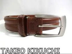 TAKEO KIKUCHI ブラウンレザーベルト