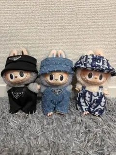 LABUBU ラブブ マカロン 3体セット　着せ替え付き