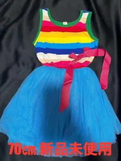 H ワンピース　ドレス　サマードレス　60㎝　70㎝　ベビードレス　新品