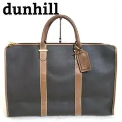 dunhill ボストンバッグ 大容量 旅行カバン レザー PVC ロゴ金具