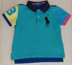 【美品】ポロラルフローレン　マルチカラーポロシャツ　3T/100cm