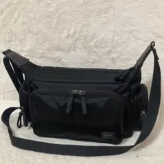 美品 希少 ポーター プラン ショルダーバッグ ナイロン ブラックのサムネイル