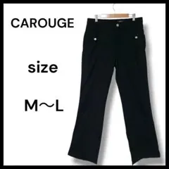 極美品　CAROUGE ブーツカットパンツ ブラック M〜L 美脚