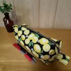 (爽やかレモン☆)ハンドメイドポーチ,ハンドメイドペンポーチ