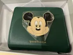 SAMANTHAVEGA ミッキーマウス 二つ折り財布 グリーン　サマンサベガ