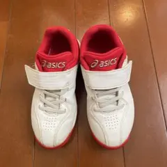 【美品！】19.0cm asics 野球スパイク ホワイト/レッド