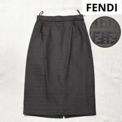 極美品 FENDI ズッカ ジャガード スカート ヴィンテージ フェンディ38