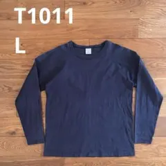 T1011 アメリカ製 Champion 長袖 すみ黒 USA フェード